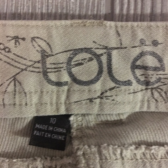 Lole Tan Corduroy Capris Size 10 - Picture 6 of 7